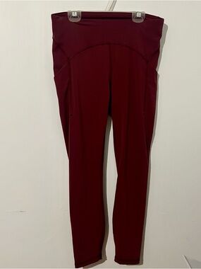 Lululemon High-Rise Athletic Pocket Leggings - Burgundy